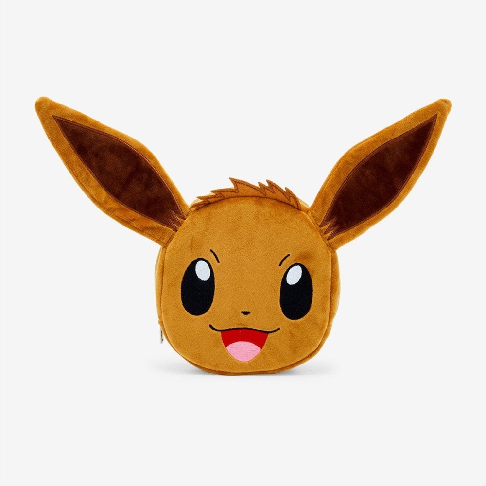 🆕 Pokemon Eevey Figural Makeup Bag Pouch Pencil Case NWT